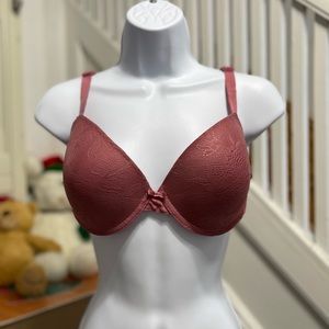 NWT Women’s Size 38C Primark Microfiber Lace Bra In Pink Color